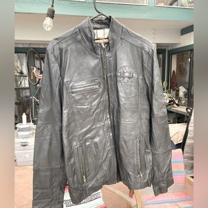 La Martina Polo men's leather jacket black size L Made in Argentina